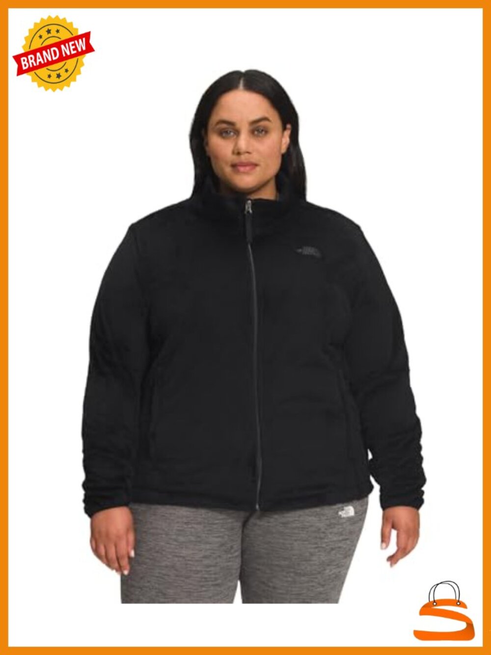 Plus Size Soft Recycled Polyester Fleece Zip Jacket Lightweight Warm